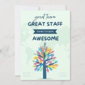 Geweldige teamstaf bedankt dat je Geweldige bent Kaart (Voorkant)
