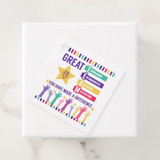 Geweldige teamwaarderingstag bedankjes labels (In situ)