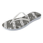 Geweldige teenslippers met de woorden Cool, Fun, G (Schuin)