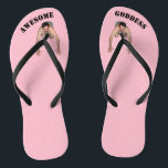 Geweldige Teenslippers van godin (NARROW STRAPS)<br><div class="desc">Bleke Roze KLOR - Je bent een Geweldige godin en verdient een klein man dat de grond aanbidt waar je op loopt... goed... de flip die je toch loopt.  Veel plezier! Wees bevoegd! Doneert aan kankeronderzoek!</div>