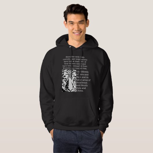 Geweldige tekst gebaseerd op tijger modern design  hoodie (Voorkant volledig)