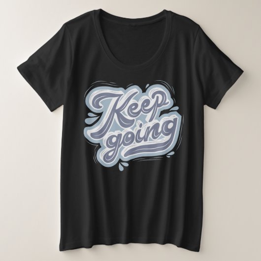 Geweldige teksteffect 1 Inspirerend citaat zwart Grote Maat T-shirt (Design voorkant)