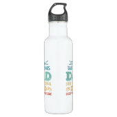Geweldige Tennis Pap Fathers Day Funny Gift Waterfles (Voorkant)
