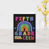 Geweldige Terug naar school Cute Fifth Grade Squad Kaart (Gele Bloem)