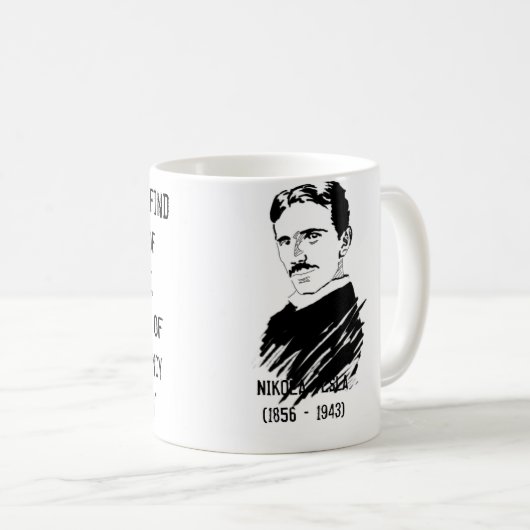 Geweldige Tesla - Wetenschapscitaat koffie / thee  Koffiemok (Voorkant rechts)