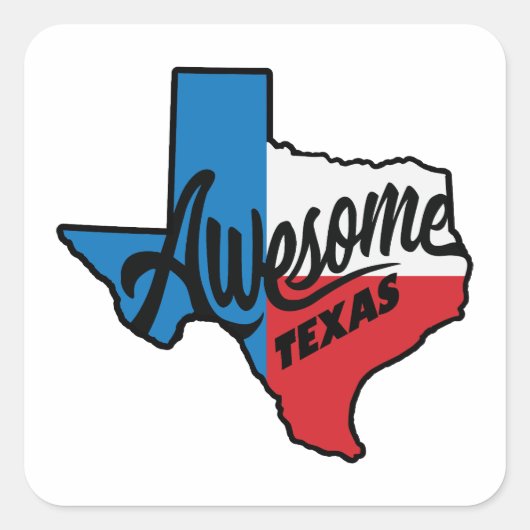 Geweldige Texas Vierkante Sticker (Voorkant)