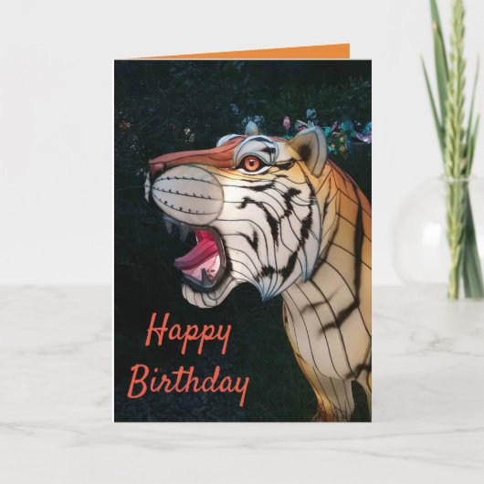 Geweldige Tiger Birthday Kaart (Voorkant)