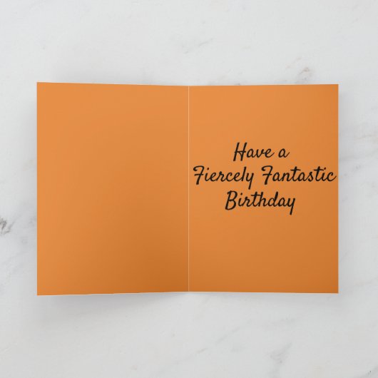 Geweldige Tiger Birthday Kaart (Binnen)