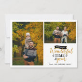 Geweldige tijd Mustard Holiday 2 fotocollage Kaart (Voorkant)