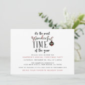 Geweldige tijd van de kerst-uitnodigingen van het kaart (Staand voorkant)