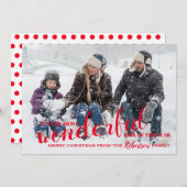 Geweldige tijd van de Rode Kerstfoto van het jaar Feestdagenkaart (Voorkant / Achterkant)