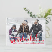 Geweldige tijd van de Rode Kerstfoto van het jaar Feestdagenkaart (Staand voorkant)