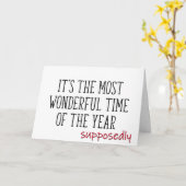Geweldige tijd van het jaar, grappige kerst kaart (Gele Bloem)
