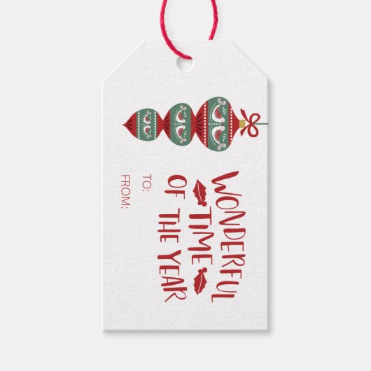 Geweldige tijd van het jaar naar/van het Label van Cadeaulabel (Voorkant)