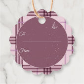 Geweldige tijd van het jaar roze geplaste kerst bedankjes labels (Achterkant)