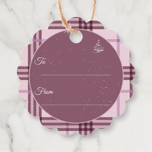 Geweldige tijd van het jaar roze geplaste kerst bedankjes labels (Achterkant)