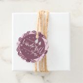 Geweldige tijd van het jaar roze geplaste kerst bedankjes labels (In situ)