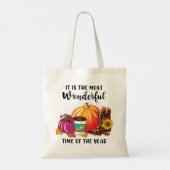 Geweldige tijd van het najaar van het pompoencitaa tote bag (Achterkant)