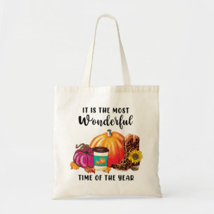 Geweldige tijd van het najaar van het pompoencitaa tote bag