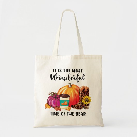 Geweldige tijd van het najaar van het pompoencitaa tote bag (Voorkant)
