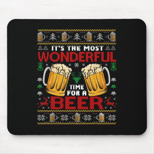 Geweldige tijd voor een beer met een lelijke kerst muismat (Voorkant)