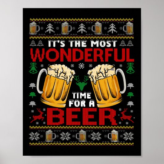 Geweldige tijd voor een beer met een lelijke kerst poster (Voorkant)