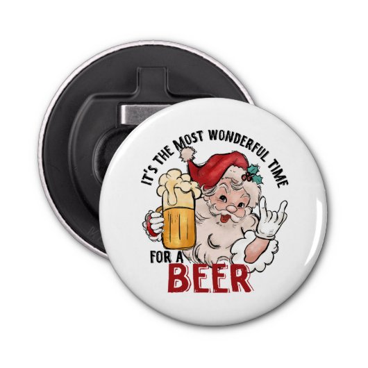 Geweldige tijd voor een bier button flesopener (Voorkant)