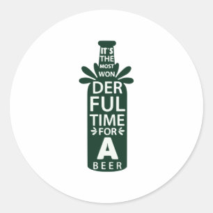 Geweldige tijd voor een bier ronde sticker