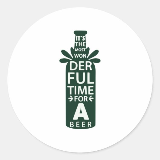 Geweldige tijd voor een bier ronde sticker (Voorkant)