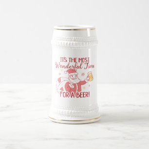 Geweldige tijd voor een bierkerstman bierpul