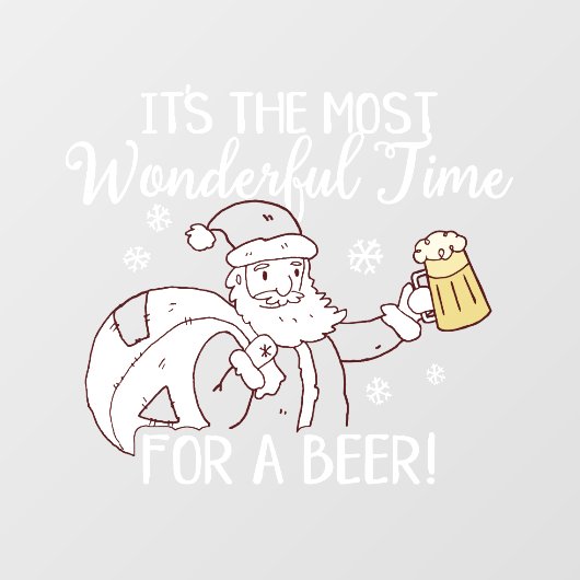 Geweldige tijd voor het klaren van een biermerk raamsticker (Vel)