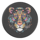 Geweldige Tijger Kop Hockey Puck (Voorkant)