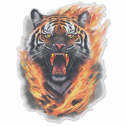 Geweldige tijger sticker (Voorkant)