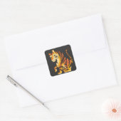 Geweldige tijger vierkante sticker (Envelop)