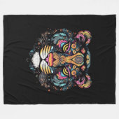 Geweldige Tijgerkop  Fleece Deken (Voorkant (Horizontaal))