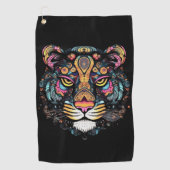 Geweldige tijgerkop golfhanddoek (Voorkant)