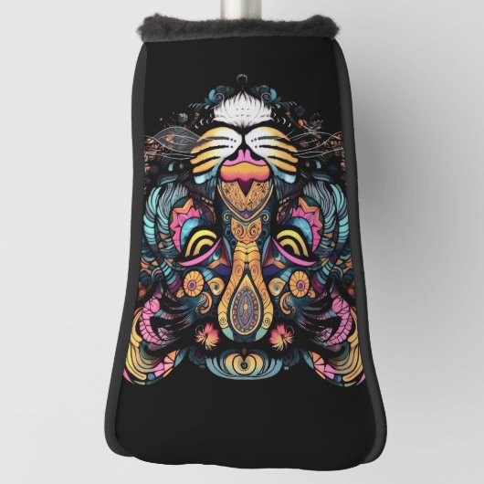 Geweldige tijgerkop golfheadcover (Draai 90)