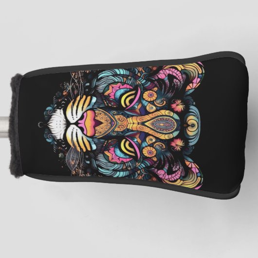 Geweldige tijgerkop golfheadcover (Voorkant)
