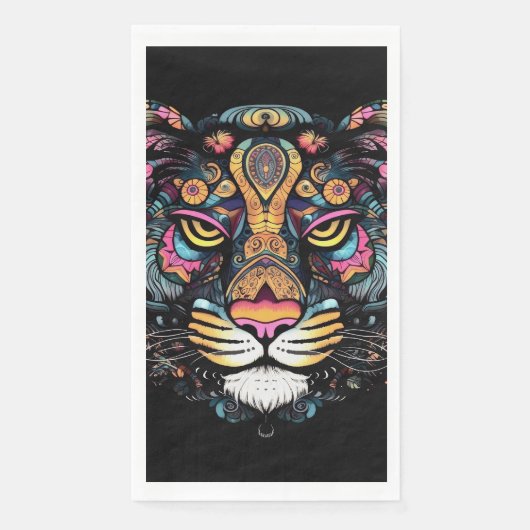 Geweldige tijgerkop servet (Voorkant)