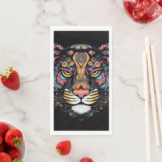 Geweldige tijgerkop servet (Insitu)