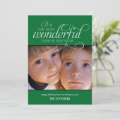 Geweldige Time Holiday-fotokaarten Feestdagenkaart (Staand voorkant)