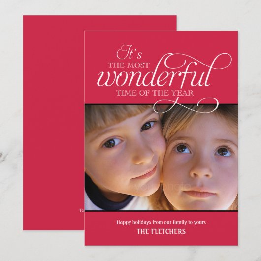 Geweldige Time Holiday-fotokaarten Feestdagenkaart (Voorkant / Achterkant)
