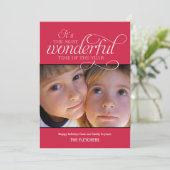 Geweldige Time Holiday-fotokaarten Feestdagenkaart (Staand voorkant)