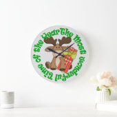 Geweldige Time Moose Holiday Grote Klok (Huis)