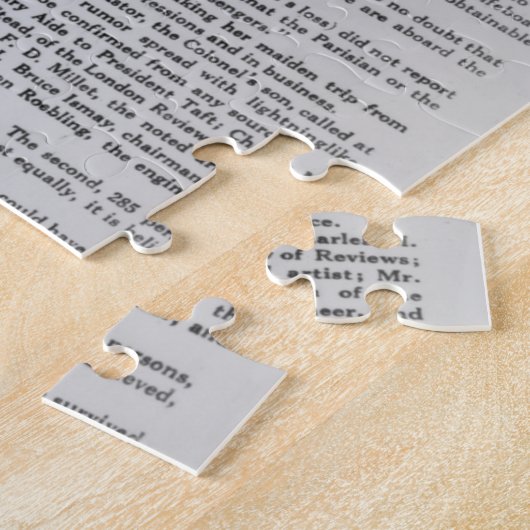 Geweldige Titanic Sinks!  krantenkoppen Legpuzzel (Zijkant)