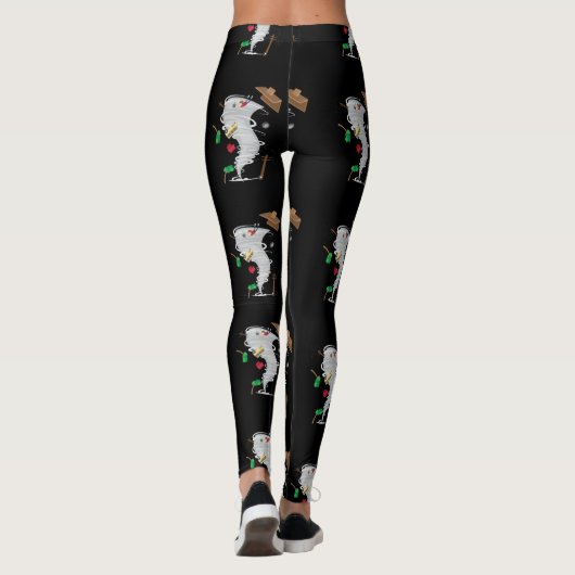 Geweldige tornado- en Storm-achtervolging Leggings (Achterkant)