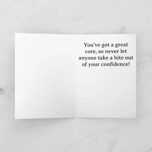 Geweldige tot Core glimlachend rood Apple Big Eyes Kaart (Binnen)