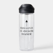 Geweldige Trainer Funny Workout Waterfles (Achterkant)