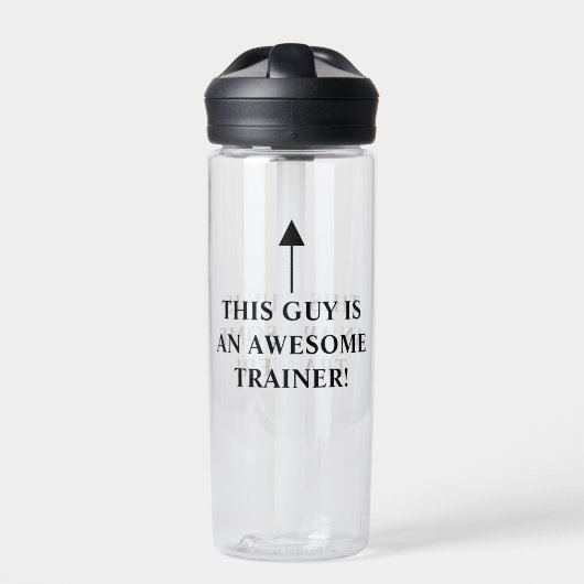 Geweldige Trainer Funny Workout Waterfles (Voorkant)