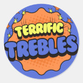 Geweldige Trebles Ronde Sticker (Voorkant)